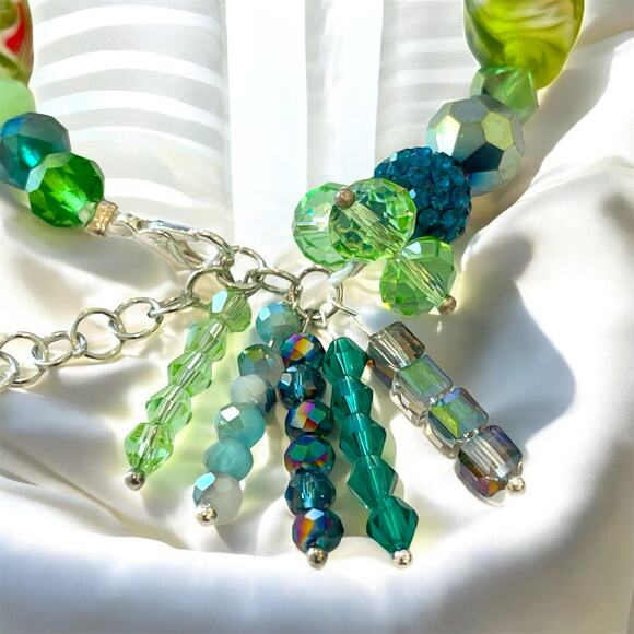 Swarovski Beaded Bracelet- Green - Picture 5 of 9